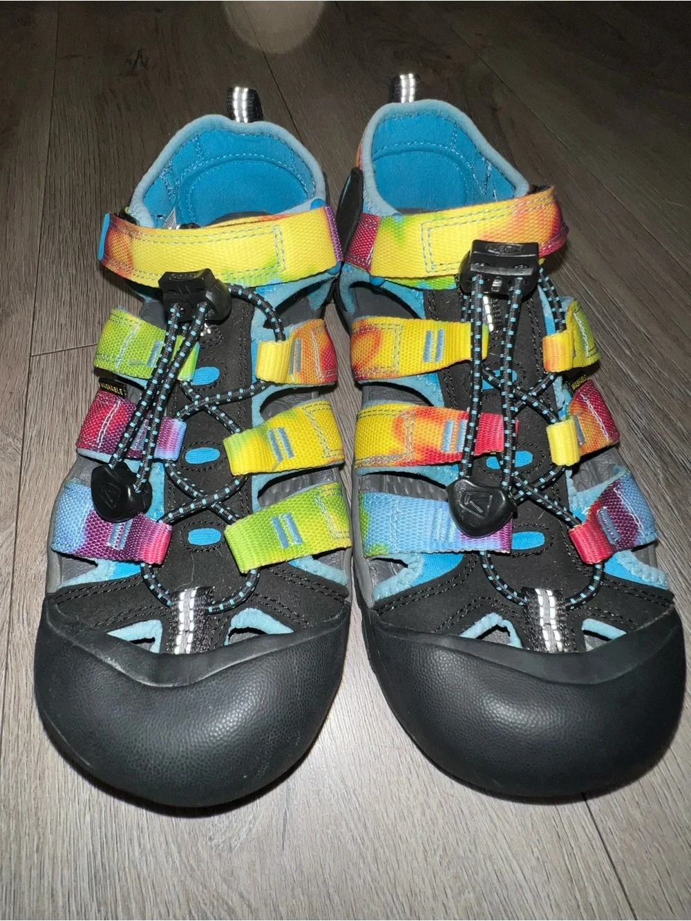 Keen Rainbow Tie Dye Newport Sandals Water Shoes Waterproof Big Kid Size 5